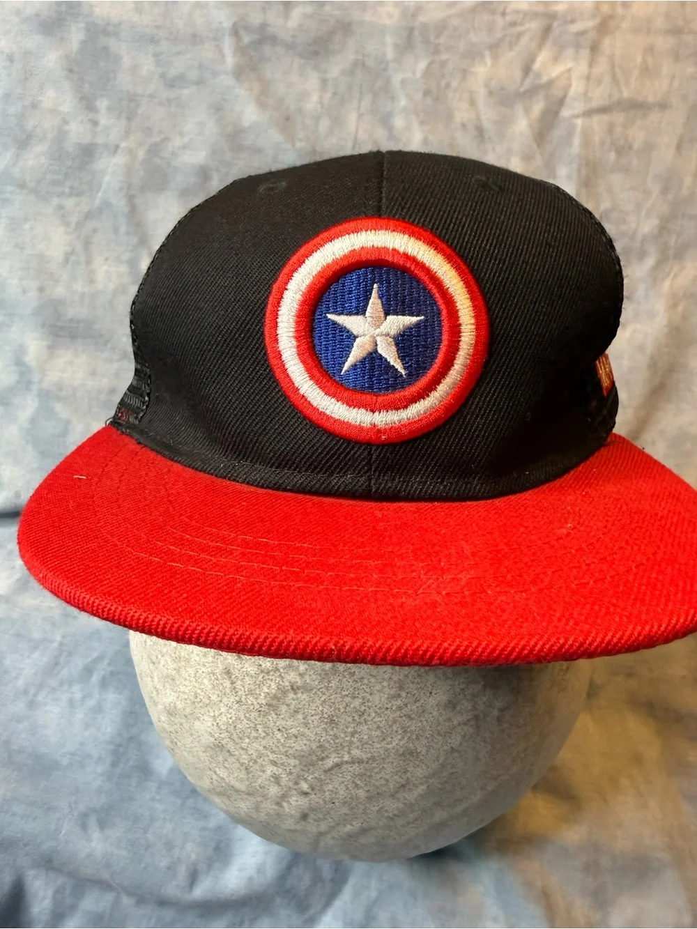 Marvel Kids Captain America Snapback Hat - Black, Red & Blue